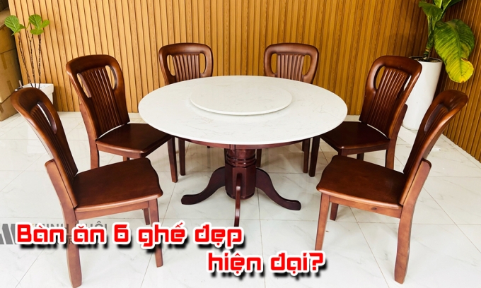 bàn ăn vuông 6 ghế