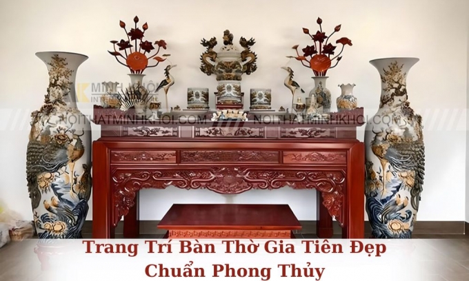 Trang Trí Bàn Thờ Gia Tiên Đẹp, Chuẩn Phong Thủy Đơn Giản