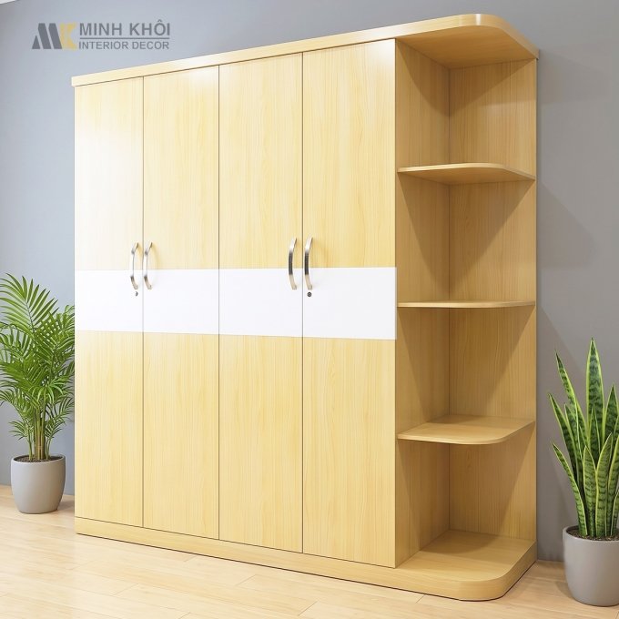 Tủ Áo Quần MFC Vân Sồi/Xoan Đào Ngoại Cỡ - TA037