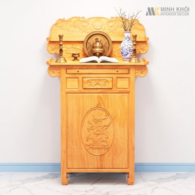 Tủ Bàn Thờ Gỗ Gõ Đỏ 2 Tầng Cao Cấp - TT913