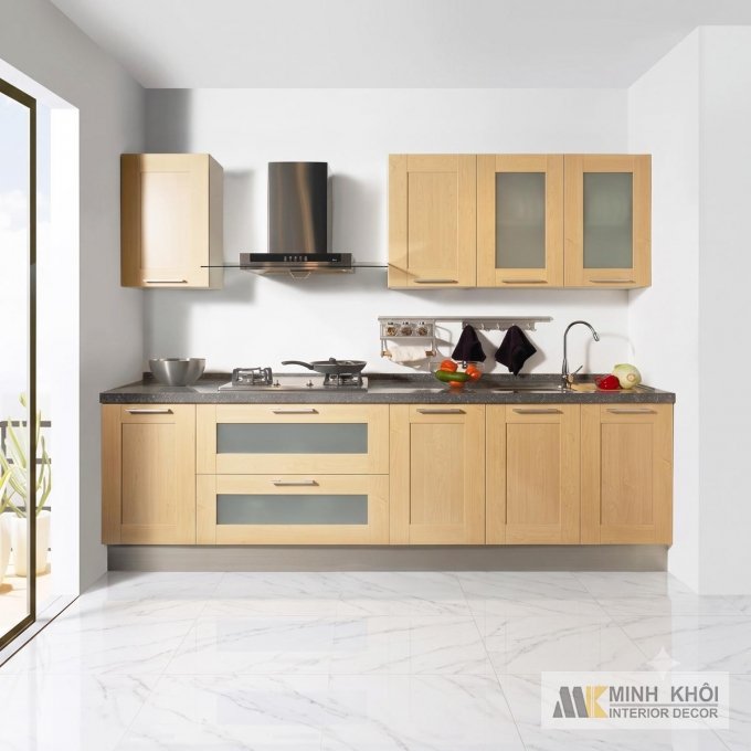Tủ Bếp Gỗ Sồi Màu Tự Nhiên - TB2206