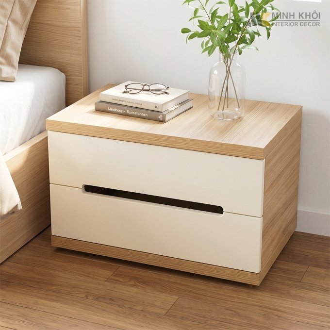 Tủ Đầu Giường MFC Đơn Giản 2 Hộc Đẹp Mắt - TDG012