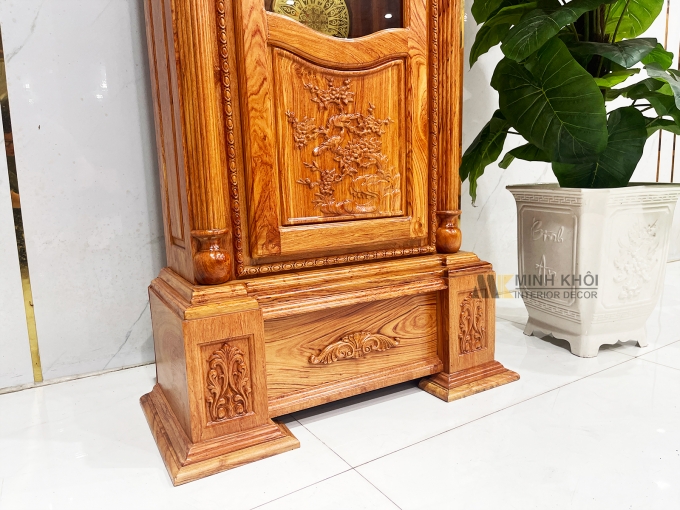 Tủ Đồng Hồ Gỗ Hương Đá Tân Cổ Điển – DH921