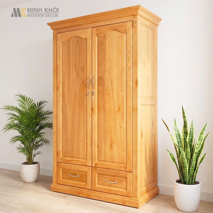 Tủ Đựng Quần Áo Hiện Đại 2 Cánh Pano - TA957
