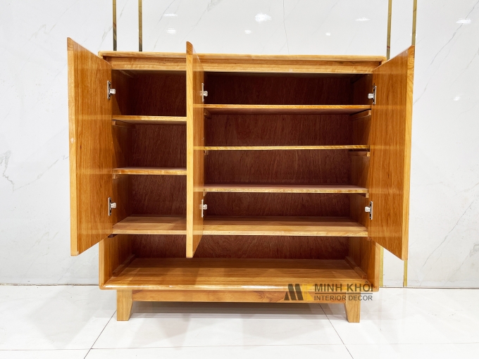 Tủ Giày Thông Minh Gỗ Gõ Đỏ Hiện Đại - TGD909
