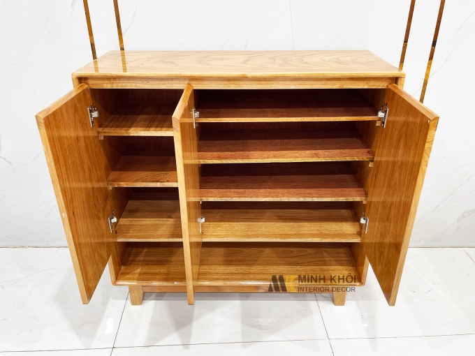 Tủ Giày Thông Minh Gỗ Gõ Đỏ Hiện Đại - TGD909