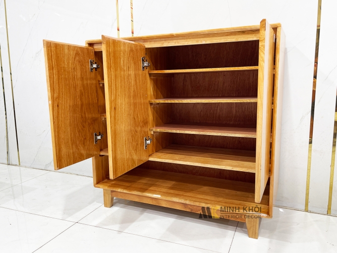 Tủ Giày Thông Minh Gỗ Gõ Đỏ Hiện Đại - TGD909