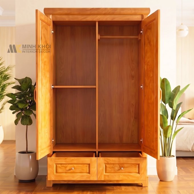 Tủ Quần Áo 2 Cánh Hiện Đại - TA211