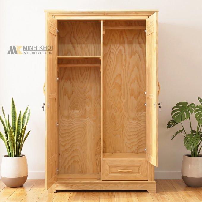 Tủ Quần Áo 2 Cánh Hiện Đại - TA950