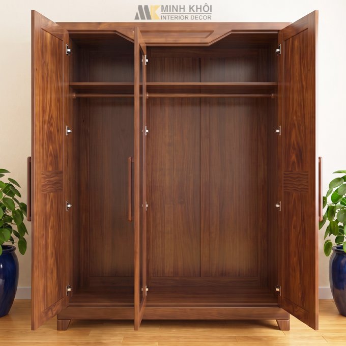 Tủ Quần Áo 3 Cánh Có Kính Sang Trọng - TA863