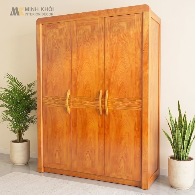 Tủ Quần Áo 3 Cánh Sóng Hiện Đại - TA916