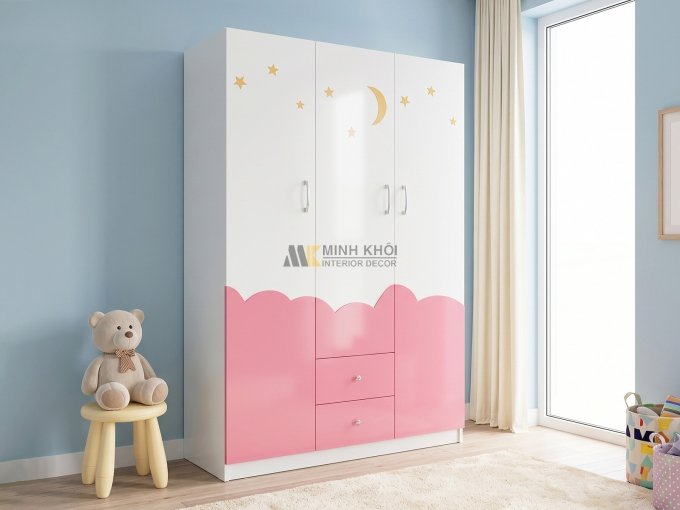 Tủ Quần Áo Cho Bé Gái Hình Công Chúa Bạch Tuyết - TA017