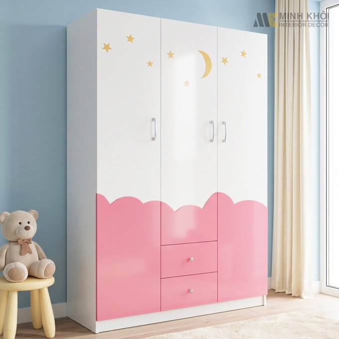 Tủ Quần Áo Cho Bé Gái Hình Công Chúa Bạch Tuyết - TA017