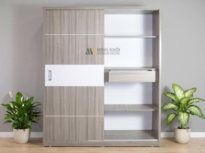 Tủ Quần Áo Đẹp Cửa Lùa Gỗ MFC - TA905