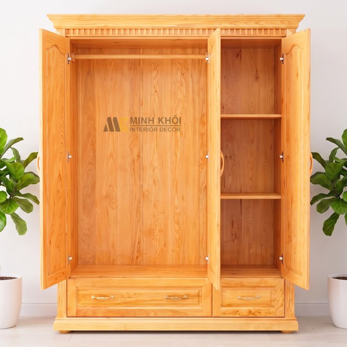 Tủ Quần Áo Hiện Đại 3 Cánh Đẹp - TA955