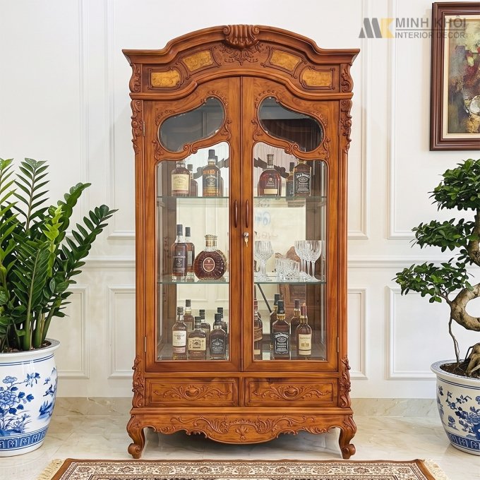 Tủ Rượu Gỗ Hương Lào 1m15 - TR2029