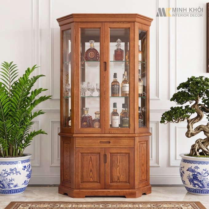Tủ Rượu Lục Giác Sang Trọng Hiện Đại - TR990