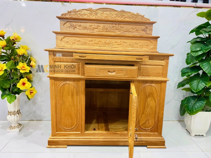 Tủ Thờ Gỗ Gõ Đỏ 3 Tầng Cao Cấp - TT809