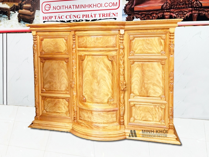 Tủ Thờ Gỗ Gõ Đỏ Mặt Cong Cao Cấp – TT897
