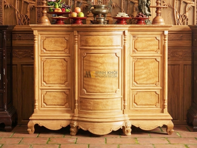 Tủ Thờ Gỗ Gõ Đỏ Mặt Cong Cao Cấp – TT897