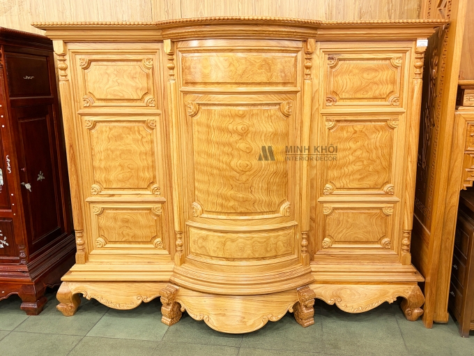 Tủ Thờ Gỗ Gõ Đỏ Mặt Cong Cao Cấp – TT897