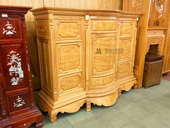 Tủ Thờ Gỗ Gõ Đỏ Mặt Cong Cao Cấp – TT897