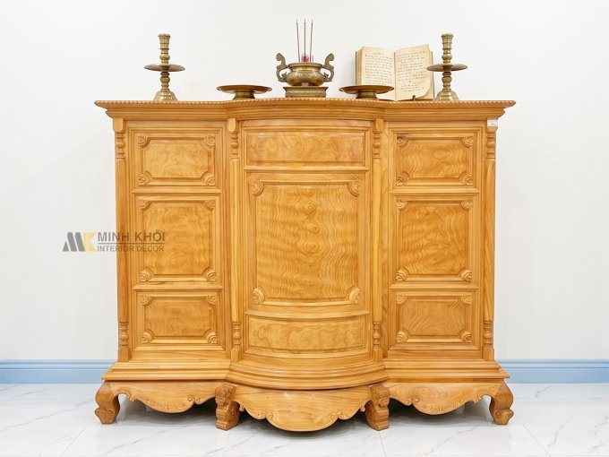 Tủ Thờ Gỗ Gõ Đỏ Mặt Cong Cao Cấp – TT897