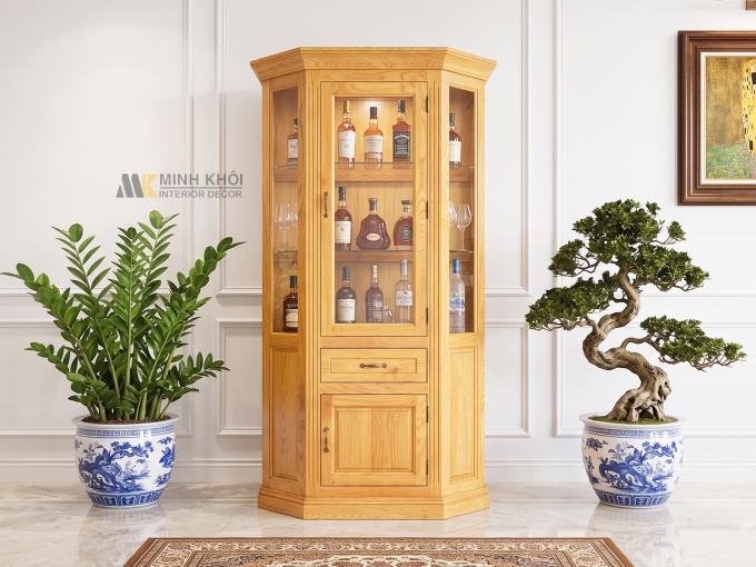 Tủ Trưng Bày Rượu Thiết Kế Lục Giác - TR2024