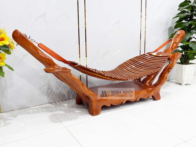 Võng Gỗ Gốc Cây Gõ Đỏ Cao Cấp - VG001